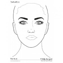 A4_Frontal_Face_Practice_Board_Sally_Ann_Lynch_oefen_Bord_www.sminkies.com/shop