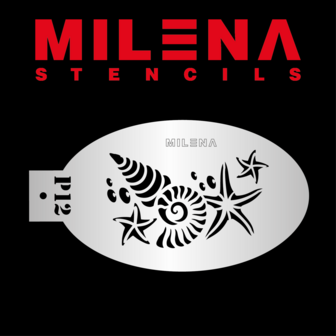 Milena, stencil, P12, schelpen, seashells, Sminkies Events, 9050 Ledeberg, 9000 Gent