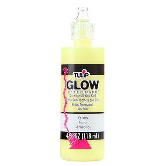 Glow In The Dark Yellow Tulip Dimensionale Fabric Paint gem clusteren, www.sminkies.com/shop