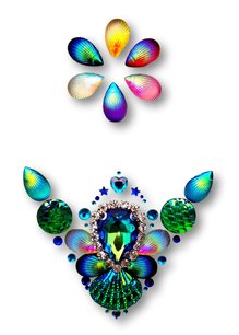 Resin Mix Shell Drop Multi Color