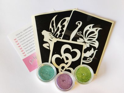 Glittertattoo Setje Girly B Glittertattoo Setje Girly B